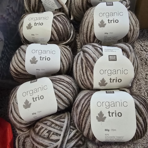 Rico Other - Rico Design Organic Trio Yarn - Brown and Cream (9 Balls)